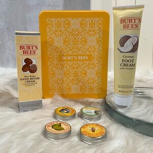 Burt's Bees Gardeners Gift Set Limited Edition Tin Hand Foot Nail Cream Lip Balm